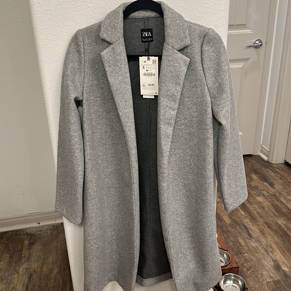 GREY ZARA TRENCH COAT